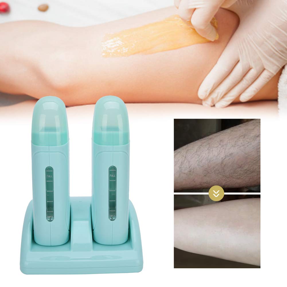 Waxing Machine Hair Removal Kit, Double Wax Heater, Cyan Painless For Home Wax Warmer (110V, US) Beauty and Personal Care HURRISE