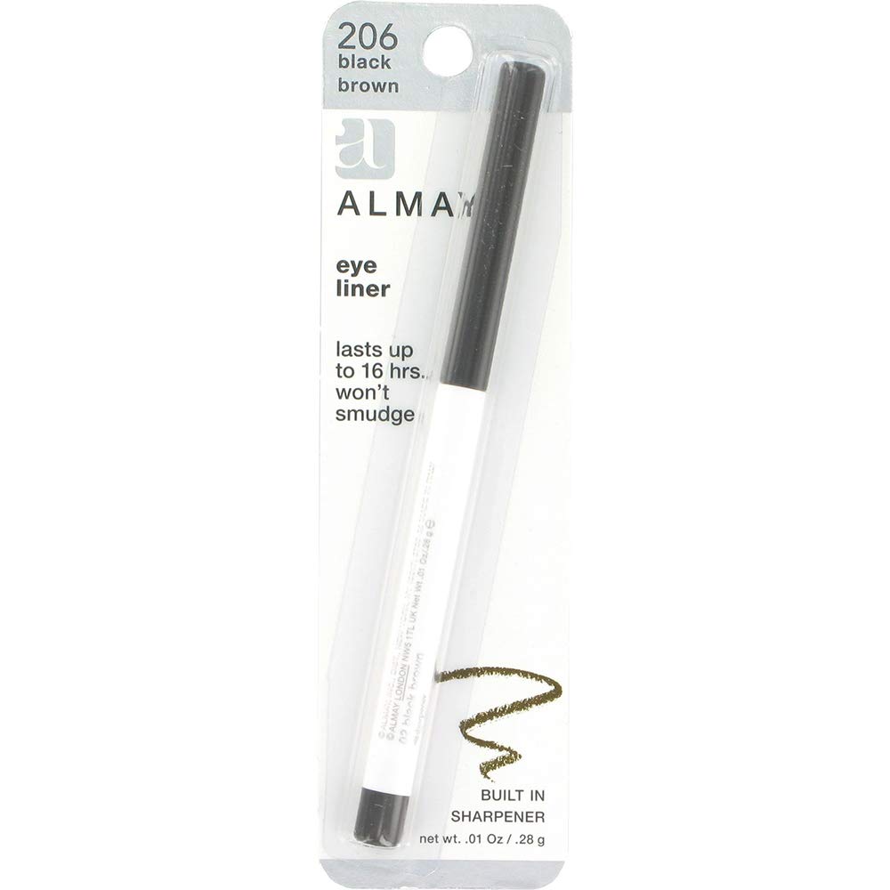 Almay Eyeliner Pencil, Black Brown [206], 0.01 oz (Pack of 3) Beauty & Personal Care Almay