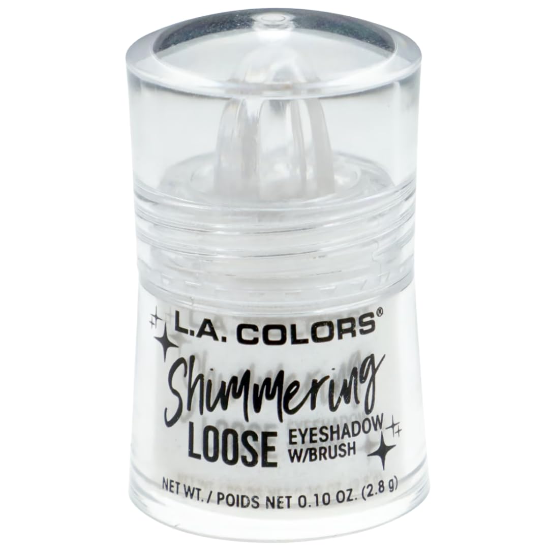 L.A. COLORS Shimmer Eyeshadow, C62196 snow white, 0.10 Oz