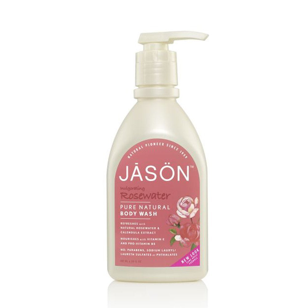 JASON NATURAL PRODUCTS BODY WASH,ROSEWATER SATIN, 30 FZ Beauty & Personal Care JASON