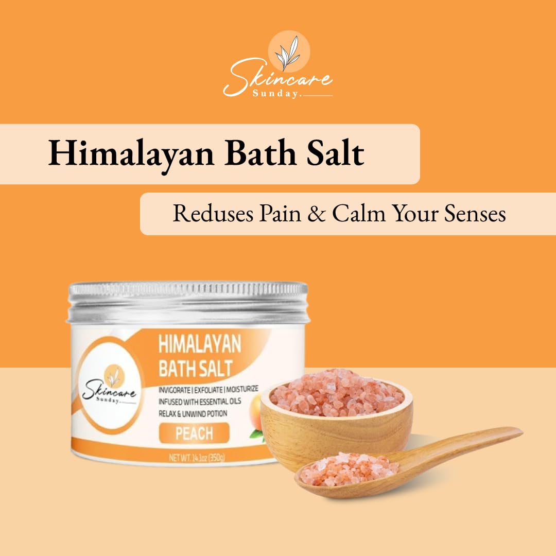 Skincare Sunday Himalayan Bath Salts Infused with Minerals and Essential Oils - Invigorate - Exfoliate - Moisturize - Detoxify - Cleanse - Relaxing Beauty and Personal Care SKINCARE SUNDAY