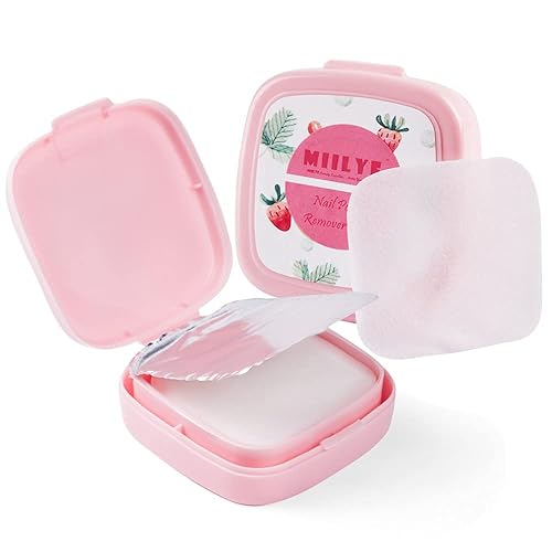 80PCS Nail Polish Remover Pads in Box, Easy to Carry | Instant Removal | Lint Free Nail Polish Wipes for Natural Air-Dried Water/Oil Based Nail Polish Beauty & Personal Care MIILYE