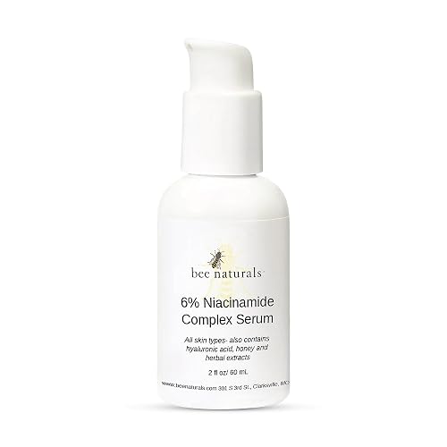 6% Niacinamide Complex Serum for Face with Hyaluronic Acid & Honey, Reduced Potential for Irritation, Pore Minimizer, Hydrating Facial Serum for Skin Beauty & Personal Care Bee Naturals