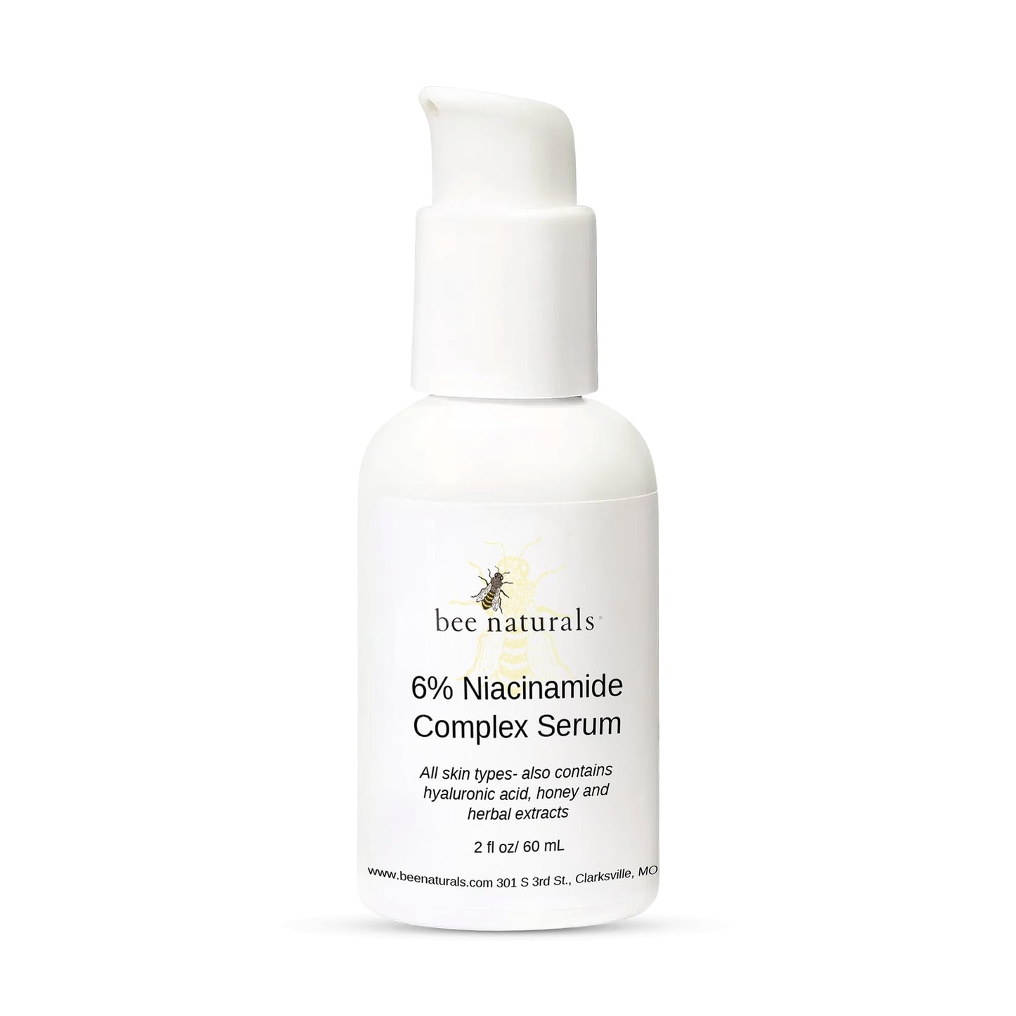 6% Niacinamide Complex Serum for Face with Hyaluronic Acid & Honey, Reduced Potential for Irritation, Pore Minimizer, Hydrating Facial Serum for Skin Beauty & Personal Care Bee Naturals