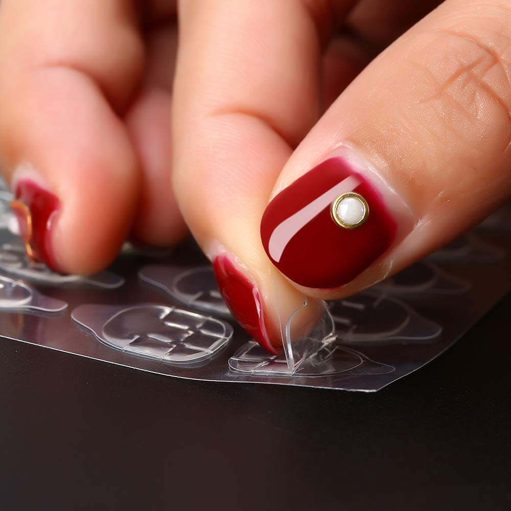 1200 Pcs 50 Sheets Double Side Glue Nail Sticker for Press on Nail Sticky Tabs,Waterproof Breathable False Nail Tips Jelly Adhesive Tabs Nail Glue Beauty & Personal Care mwellewm