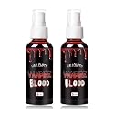 Halloween Fake Blood Spray, Washable Realistic Fake Blood Spray Makeup for Costume, Perfect for Vampire Makeup, Clown & Sfx & Cosplay & Zombie Make Up Beauty & Personal Care Js2U ZW