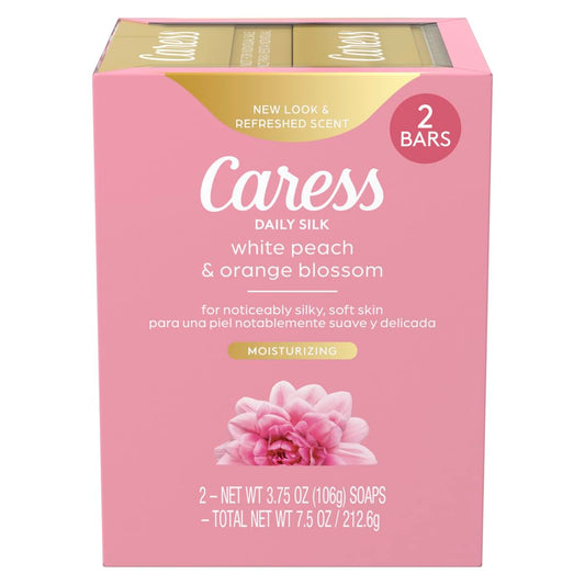 Caress Beauty Bar Soap For Women, Daily Silk With Silk Extract and Floral Oil Essence Moisturizing Body Soap for Silky, Soft Skin, 3.75 oz, 2 Bath Beauty & Personal Care Caress