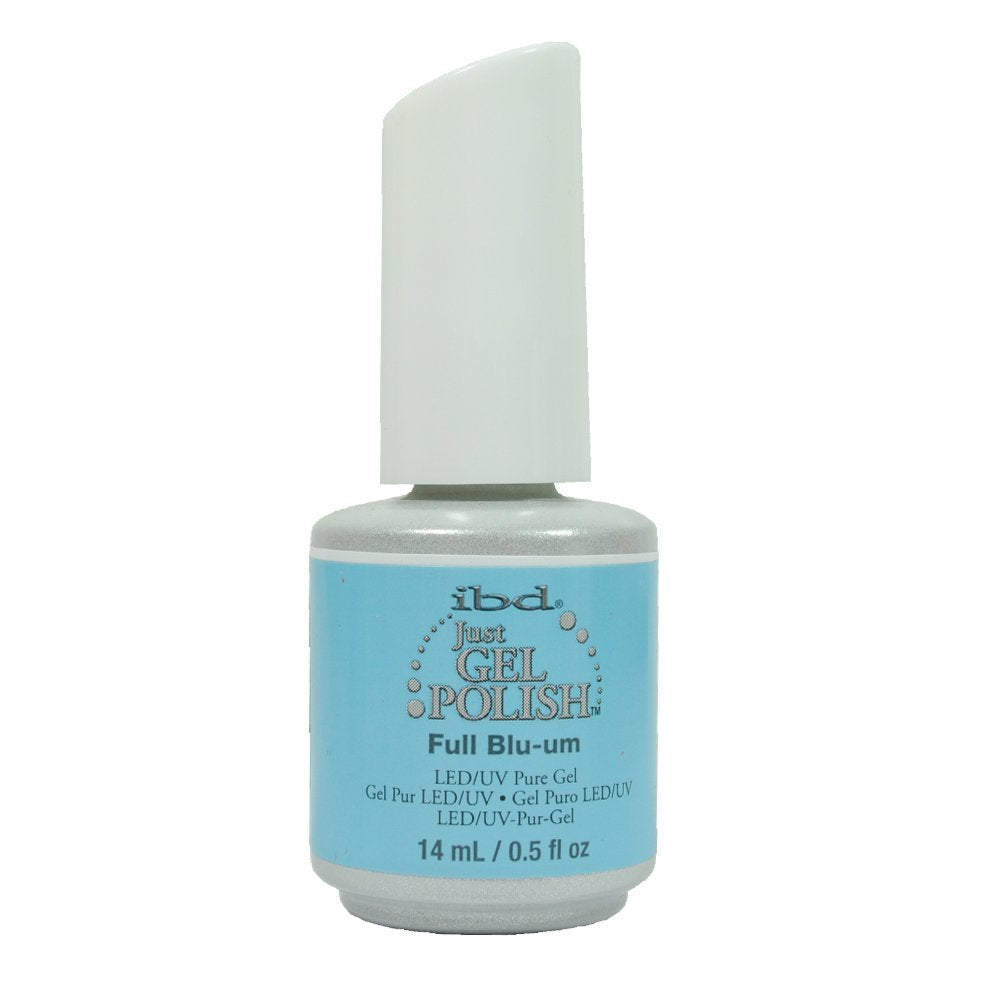 IBD Just Gel Social Lights Collection Gel Nail Polish Light Blue Full Blu-um