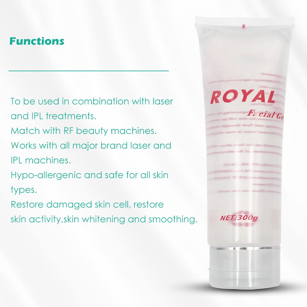 Liflad Radio Frequency Gel for RF Machine - Cooling Gel for Laser Hair Removal - Massage Therapy Cream for Women& Men - Royal Facial Gel Clear (Pack Beauty & Personal Care Liflad