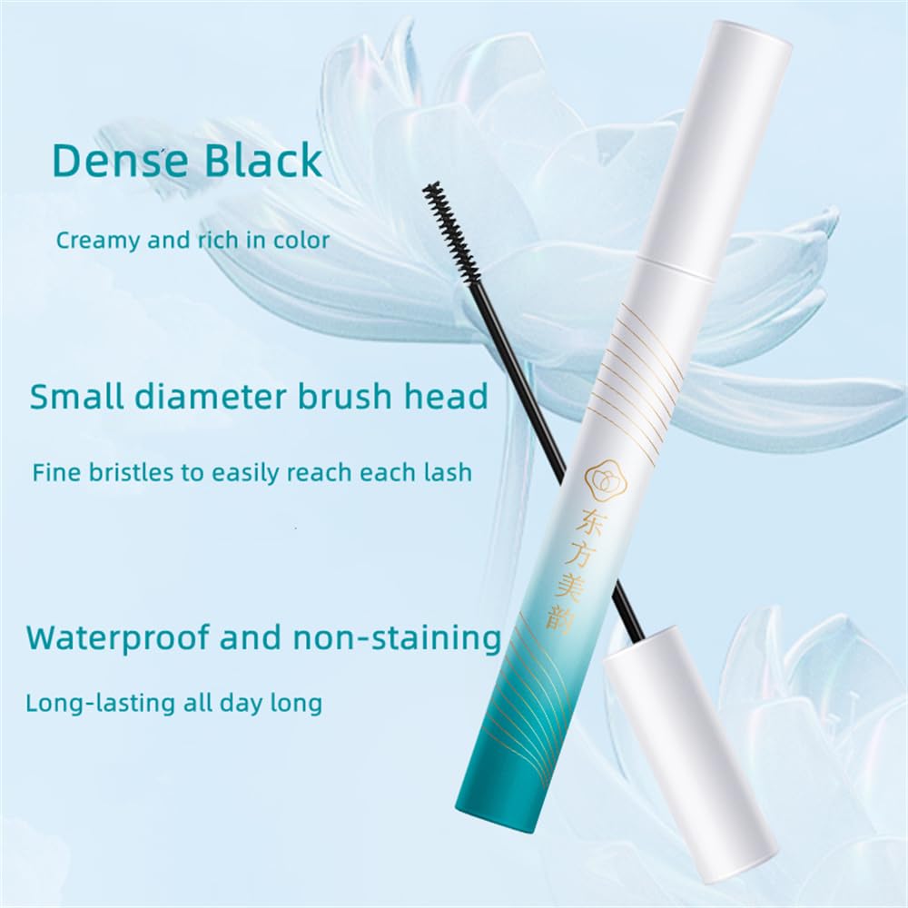 Ultra Fine Brush Black Mascara, For tiny and lower eyelashes, Small soft brush, No clumping, Waterproof, Lengthening(1 Pcs) Beauty & Personal Care MZKV