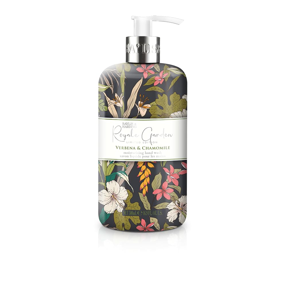 Baylis & Harding Liquid Hand Soap Wash with Dispenser, Royale Garden, Verbena & Chamomile, 16.9oz/500ml Beauty & Personal Care Baylis & Harding