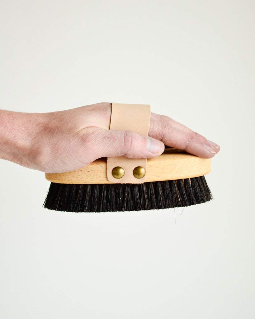 The Original Made in Germany: Large Energy/Ionic Dry Body and Massage Brush with fine Bronze Bristles, Creates rejuvenating, Energizing Oxygen on Your Beauty & Personal Care Alkaline Diet Guy