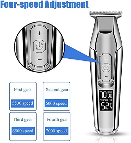 GLESVOWIO Hair Clippers Barber Professional Hair Clipper LCD Display 0mm Baldheaded Beard Hair Trimmer for Men Electric Hair Cutting Machine Beauty and Personal Care GLESVOWIO