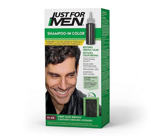 Just For Men Shampoo In #H-46 Haircolor Deep Dark Brown (3 Pack) Beauty & Personal Care Just for Men