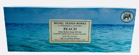 Michel Design Works “Beach” Triple Soap Gift Set (3 Bars) Beauty & Personal Care Michel Design Works