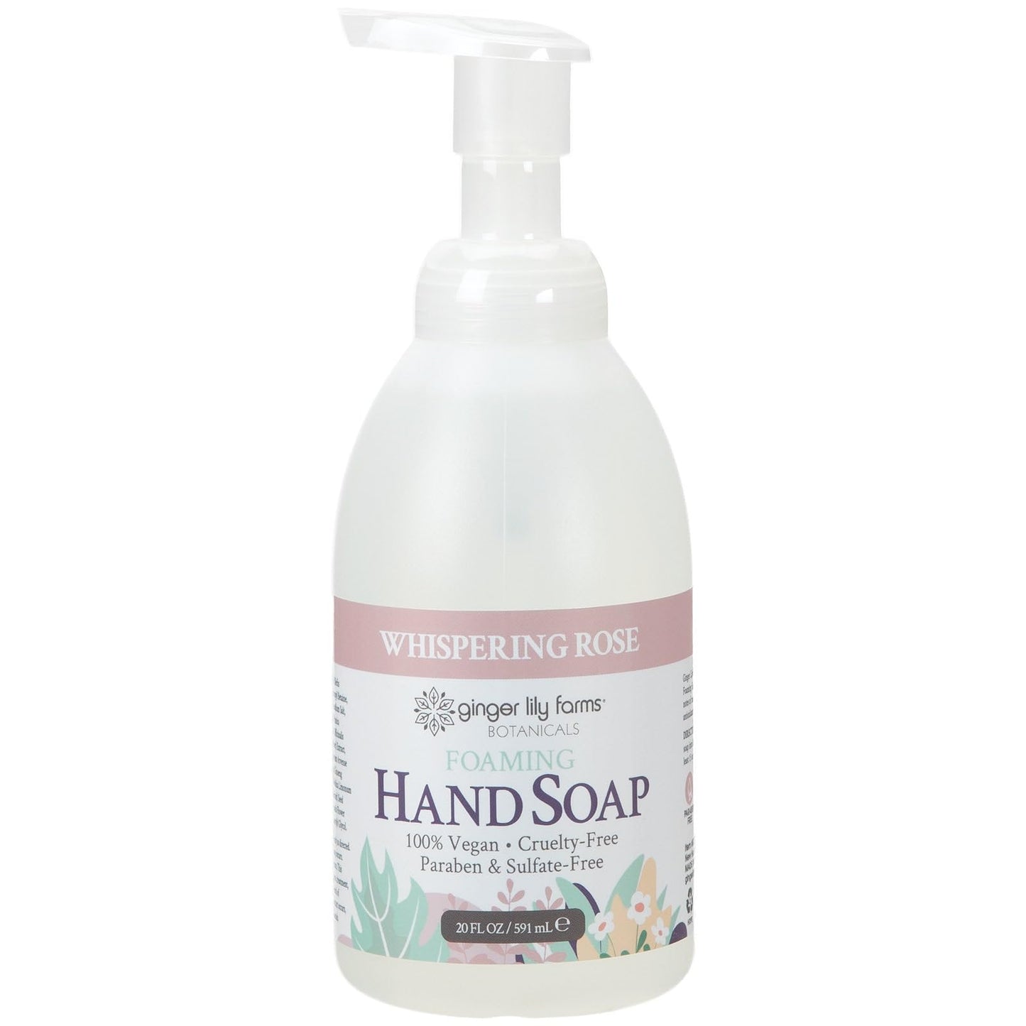 Ginger Lily Farms Botanicals All-Purpose Foaming Hand Soap Refill, 100% Vegan & Cruelty-Free, Whispering Rose Scent, 20 Fl Oz (Pack of 1) Beauty & Personal Care Ginger Lily Farms