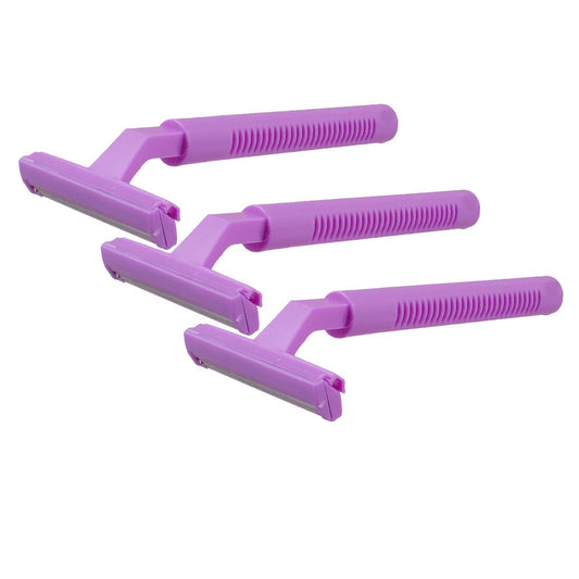 Ruilogod Woman T Type Head Plastic Body Hair Razor Shaver Cosmetic Remover Purple 3 Pcs (id: 622 bf5 901 e91 ea2 Beauty and Personal Care Ruilogod