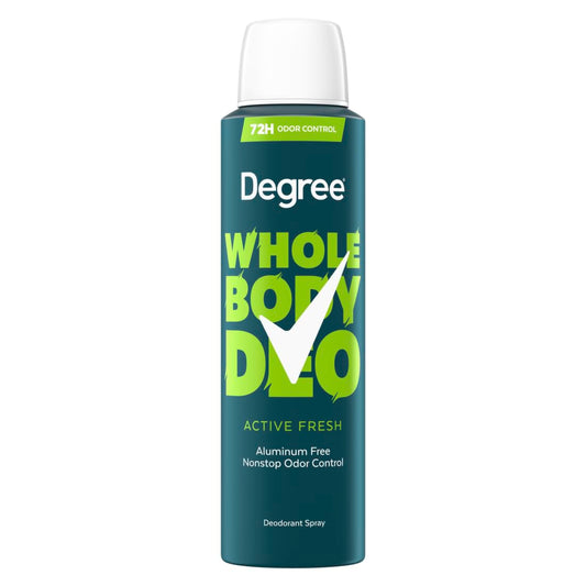 Degree Men Whole Body Deodorant Spray for Men, Active Fresh Scent, Aluminum Free 72H Odor Protection 4 oz Beauty and Personal Care Degree