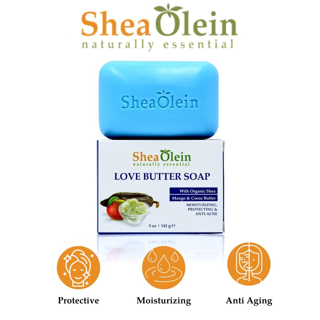 Shea Olein SheaOlein- Love Butter Soap 5 oz Bar (6 Bars) Beauty & Personal Care SheaOlein Naturally Essential