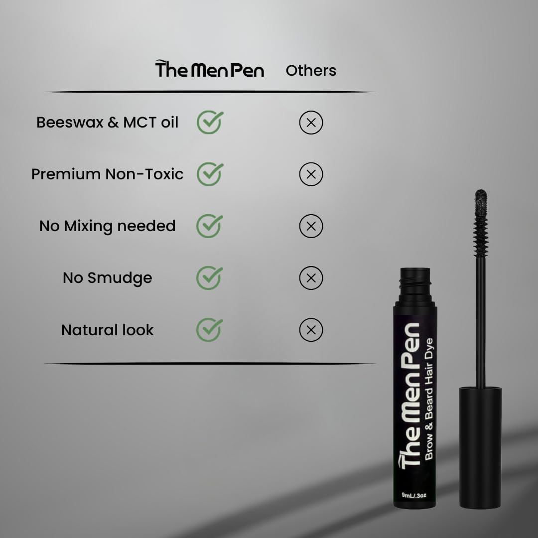 The Men Pen Eyebrow & Beard Dye | Natural Long-Lasting Touch-Up Color for Hair | Brown Beauty & Personal Care The Men Pen