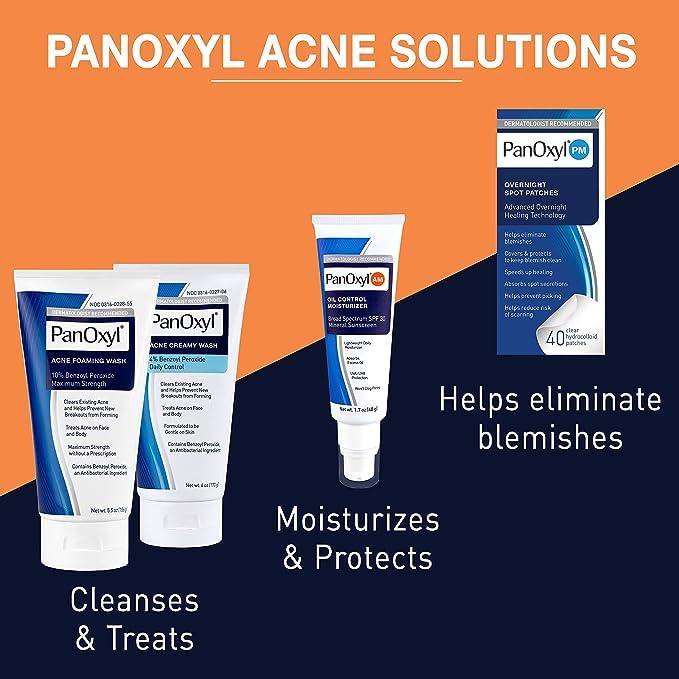PanOxyl PM Overnight Spot Patches, Advanced Hydrocolloid Healing Technology, Fragrance Free, 40 Count - Pack of 2 Beauty & Personal Care PanOxyl