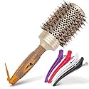 Fagaci Professional Large Round Brush with Natural Boar Bristles for Blow Drying, Nano Technology Ceramic+Ionic for Hair Styling, Volumizing Beauty & Personal Care Fagaci