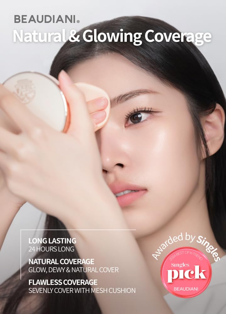 Beaudiani Mesh Tight UP Cushion Refill | Cushion Foundation | Buildable Coverage| Natural Finish | Dewy Glow Make up (01-REFILL Bright cool undertone Beauty & Personal Care BEAUDIANI