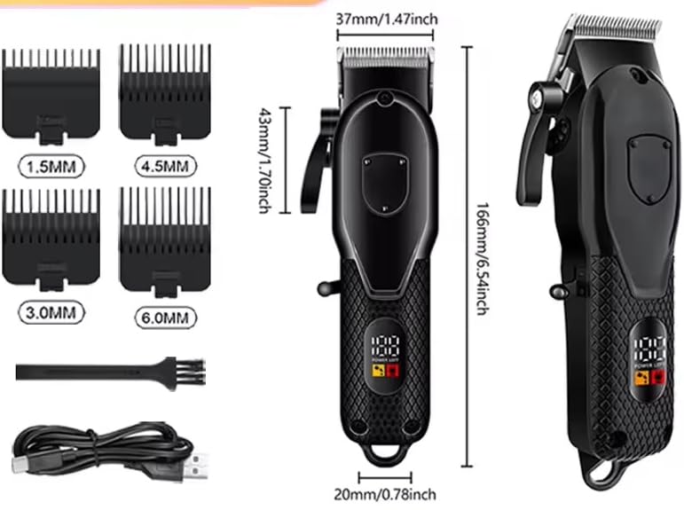 Professional Hair Clippers for Men,USB Rechargeable Trimmer,Men's Grooming Kit with 4 Coms for Barbers Shop & Home Use Beauty and Personal Care QDKVTNDJZ