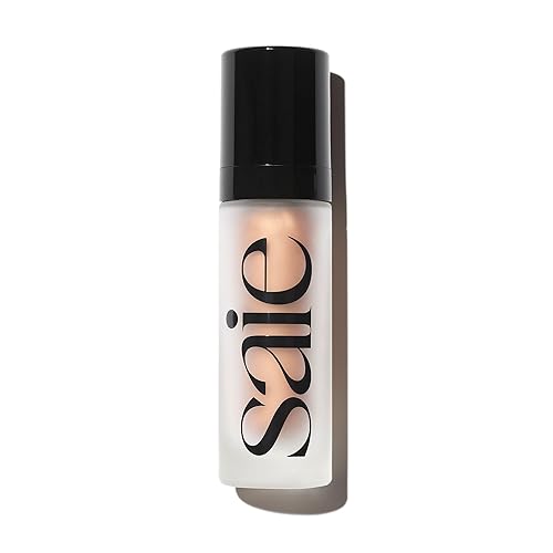 Saie Glowy Super Gel - Hydrating Makeup Primer and Illuminating Glow Serum Enriched with Vitamin C and Squalane Oil - All-Over Liquid Highlighter Beauty & Personal Care Saie