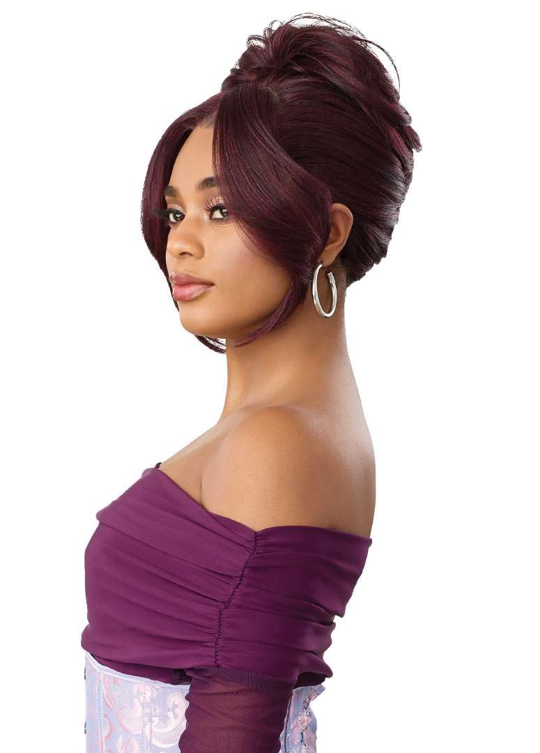 Outre Airtied 360 Flexilace - Human Hair Blend - Silk Press 24" (JET BLACK 1)
