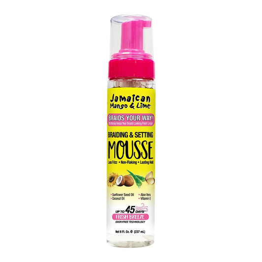 Jamaican Mango & Lime Braids Your Way Braid & Setting Mousse - Styling Mousse for Braids, Locs & Twists - Long-Lasting Hold, Frizz Control & Shine Beauty & Personal Care Jamaican Mango & Lime