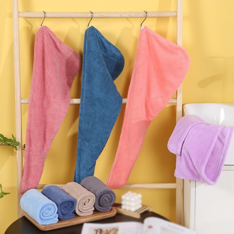HIONJIN Thickened Shower Cap Towel Triangle Cap Adult Shower Cap Bandana Wholesale Hair Dry Cap(Light blue) Beauty and Personal Care HIONJIN