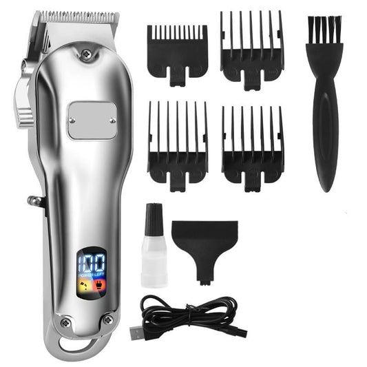 Hair Clipper for Men Professional Electric Cutting & Trimmers Set with 6000RPM Powerful Motor & LCD Display Mens Cordless Grooming Kit Barbers Haircut Beauty and Personal Care GLESVOWIO