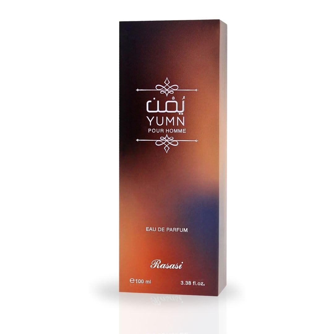 RASASI Yumn Eau De Parfum Spray 100ML (3.38 OZ) Arabian Warm Spicy And Refreshing Men's Perfume, Long Lasting, Luxurious Scent Beauty & Personal Care RASASI