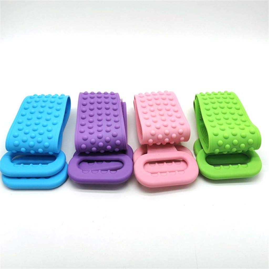 Liyes Bath Shower Silicone Body Brush, Bath Belt Exfoliating Body Brush Belt Wash, Washing Towel Scrub Sponges, Washcloth Bathroom Accessories - Beauty and Personal Care Liyes
