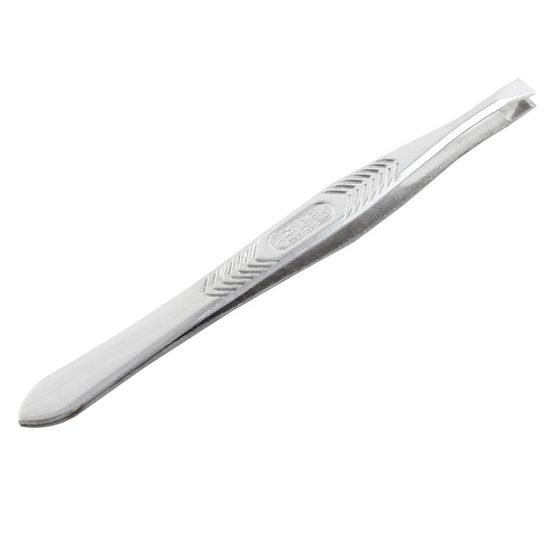 uxcell Stainless Steel Curved Flat Tip Eyebrow Tweezers Trimmer Makeup Tool Silver Tone Beauty and Personal Care uxcell