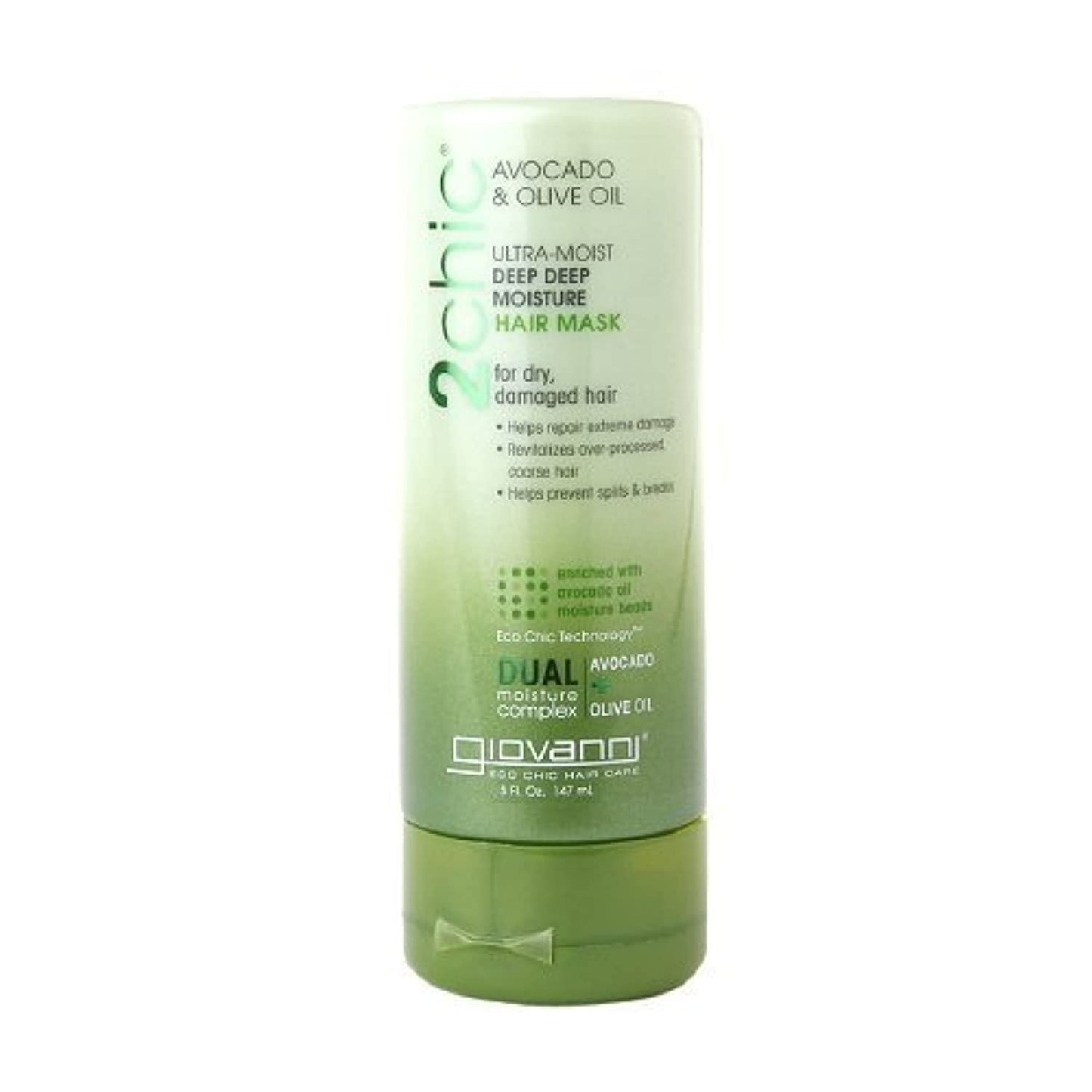 Giovanni 2chic Ultra-Moist Deep Deep Moisture Hair Mask Avocado & Olive Oil 5 fl oz (147 ml) by AB Beauty & Personal Care GIOVANNI