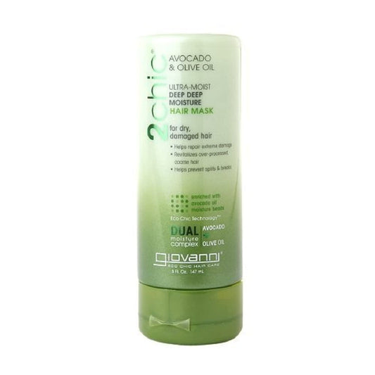 Giovanni 2chic Ultra-Moist Deep Deep Moisture Hair Mask Avocado & Olive Oil 5 fl oz (147 ml) by AB Beauty & Personal Care GIOVANNI