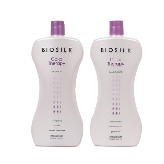 BioSilk Color Therapy Shampoo & Conditioner Duo, Gently Cleanses & Replenishes Moisture, Sulfate, Paraben, & Cruelty-Free, 34 Oz (Pack of 2) Beauty & Personal Care BioSilk