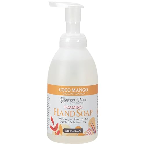 Ginger Lily Farms Botanicals All-Purpose Foaming Hand Soap Refill, Coco Mango, 100% Vegan & Cruelty-Free, Coconut Mango Scent, 20 Fl Oz (Pack of 1) Beauty & Personal Care Ginger Lily Farms