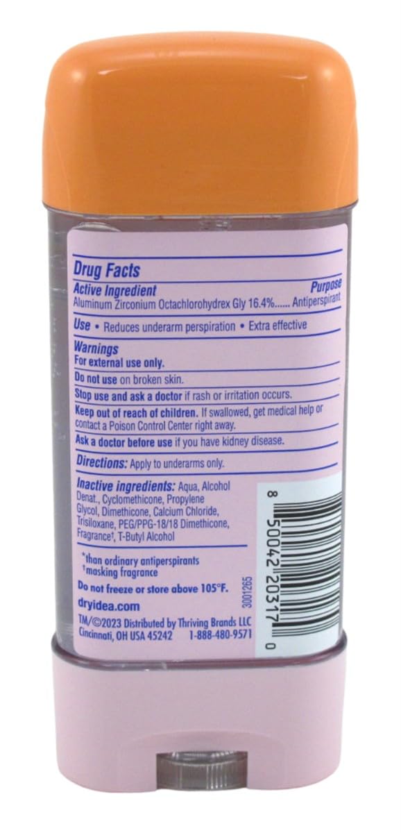 Dry Idea Deodorant 3 Ounce Gel Stick Unscented Antiperspirant (Pack of 2) Beauty and Personal Care Dry Idea