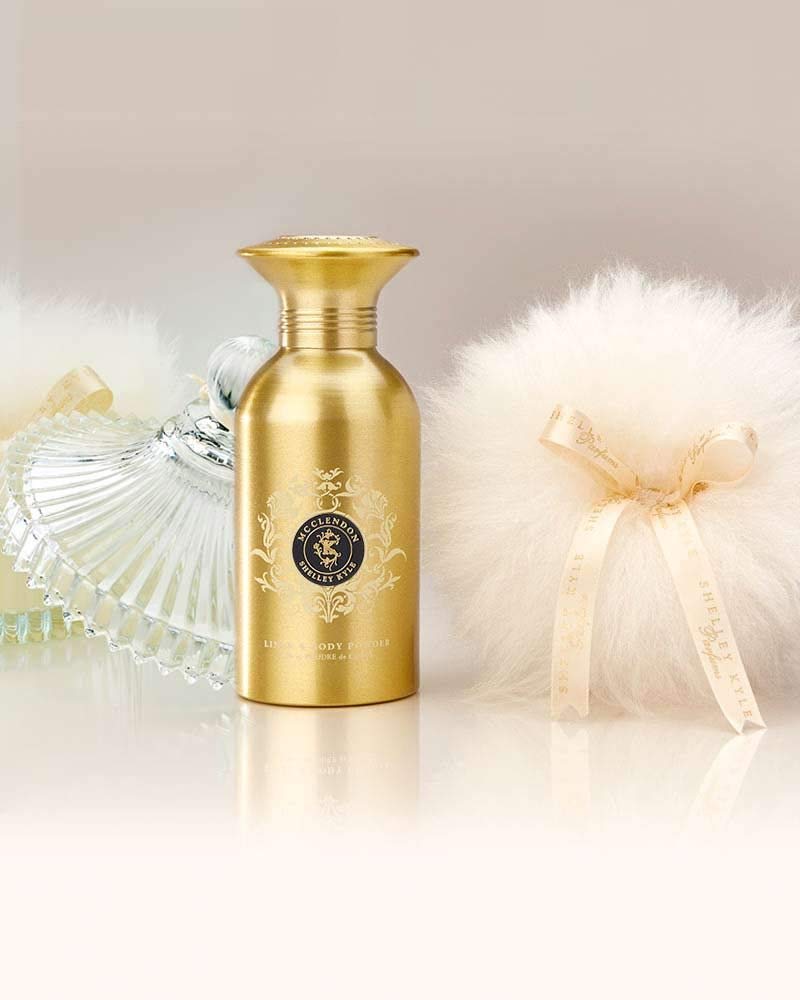 McClendon Talc Free Body and Linen Powder Gift Set with Large Puff 7x7 Inches and Crystal Dish, 326g Beauty & Personal Care Shelley Kyle