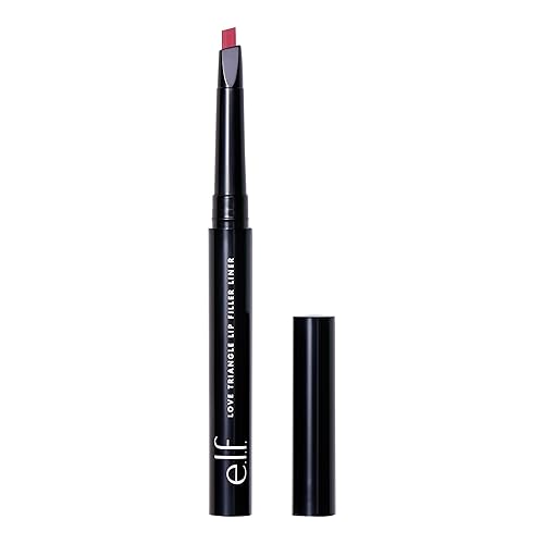 e.l.f. Love Triangle Lip Filler Liner, 2-in-1 Lipliner Pencil For Sculpting & Filling, Long-Lasting Intense Color, Vegan & Cruelty-Free, Hot Pink Beauty & Personal Care e.l.f.