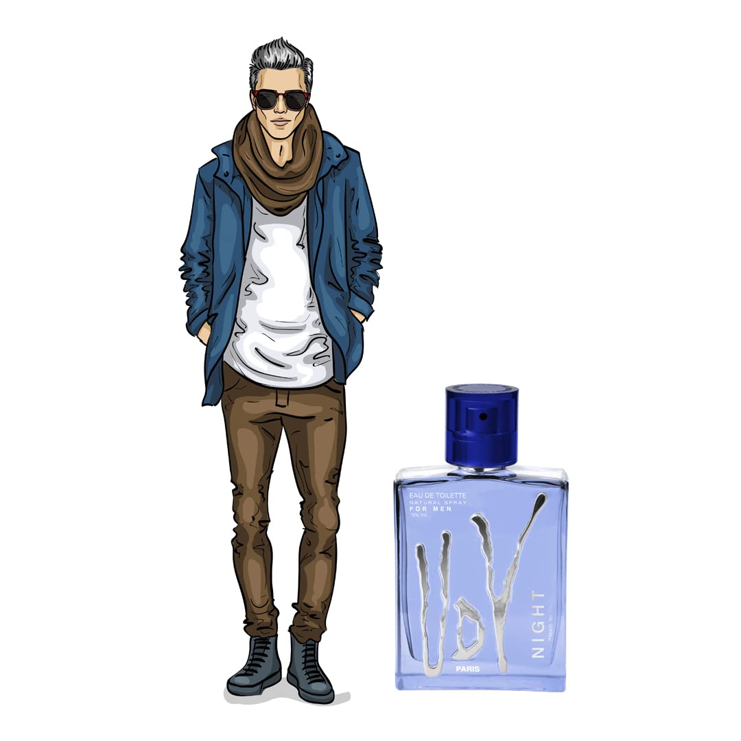 Ulric De Varens NIGHT - Eau De Toilette for Men - Captivating, Enchanting, and Luxurious- Easy to Love, Manly, and Notes of Bergamot, Mandarin Beauty & Personal Care Ulric de Varens