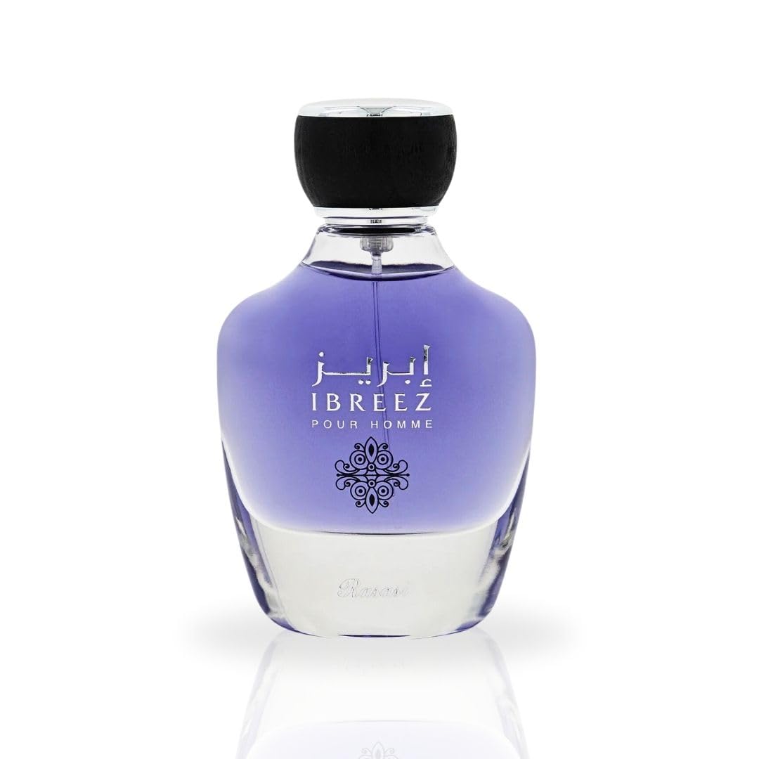 RASASI Ibreez Eau De Parfum Spray 100ML (3.38 OZ) Long Lasting Arabian Perfume for Men with Citrus, Lavender, Bergamot And Aquatic Notes - A Beauty & Personal Care RASASI