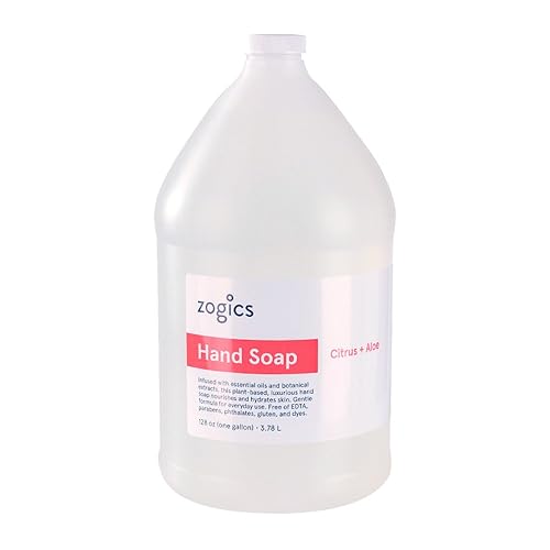 Zogics Hand Soap, Citrus + Aloe Hand Soap (1 Gallon Refill) Beauty & Personal Care Zogics