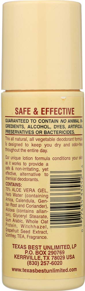 Alvera Roll-on Deodorant Aloe Based & Almonds - 3 fl. oz (89 ml) (Pack of 6) Beauty and Personal Care flysclean