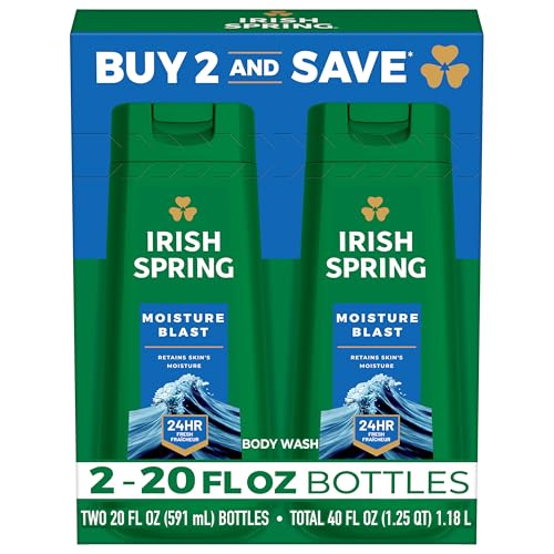 Irish Spring Moisture Blast Body Wash for Men, 20 Fl Oz (Pack of 2) Beauty & Personal Care Irish Spring