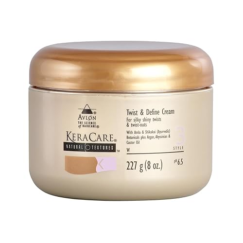 KeraCare Natural Textures Twist and Define Cream 8 oz - With Amla & Shikakai Ayurvedic Botanicals - Argan, Abyssinian & Castor Oil - Smooth, Well Beauty & Personal Care KeraCare