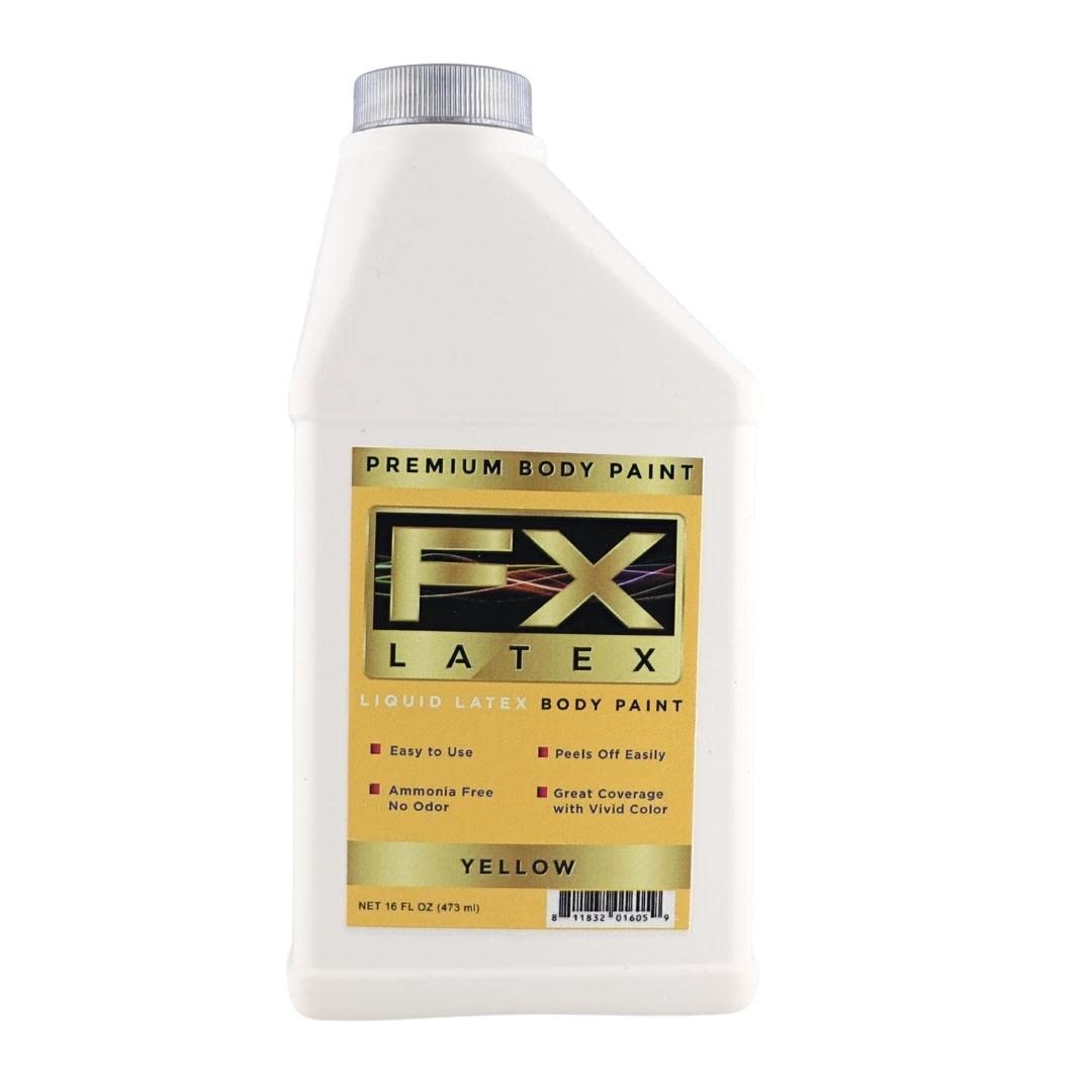 Liquid Latex Fashions- Ammonia Free Natural Face paint for Kids and Adults, Ideal for Artwork, Parties, School Plays, Cosplays and Concerts, Yellow Beauty & Personal Care Liquid Latex Fashions